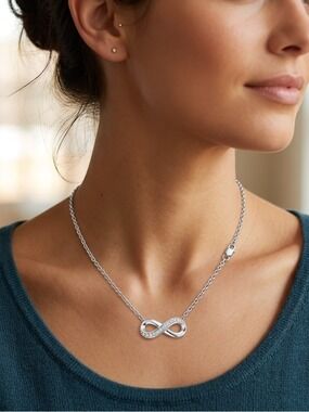925 AU Kaleidoscope infinity necklace